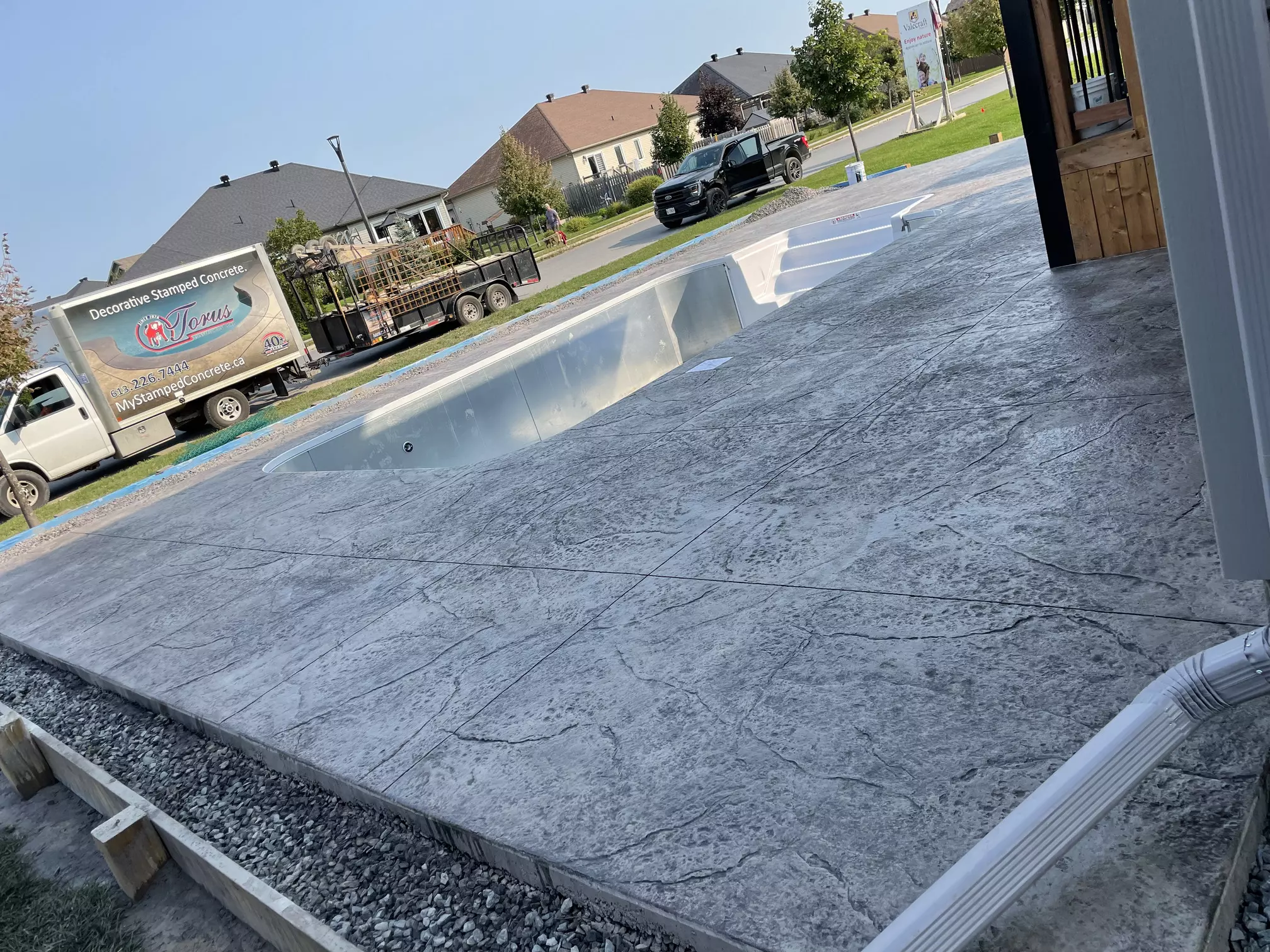 Stamped Concrete Pool (Shadow Grey)